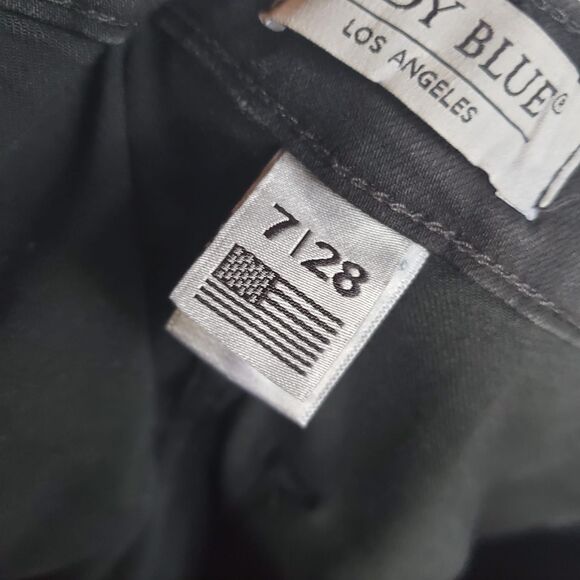 Judy Blue Jeans Womens 7/28 Black Flare Stretch Dark Wash Denim 28x31.5 - Picture 3 of 10